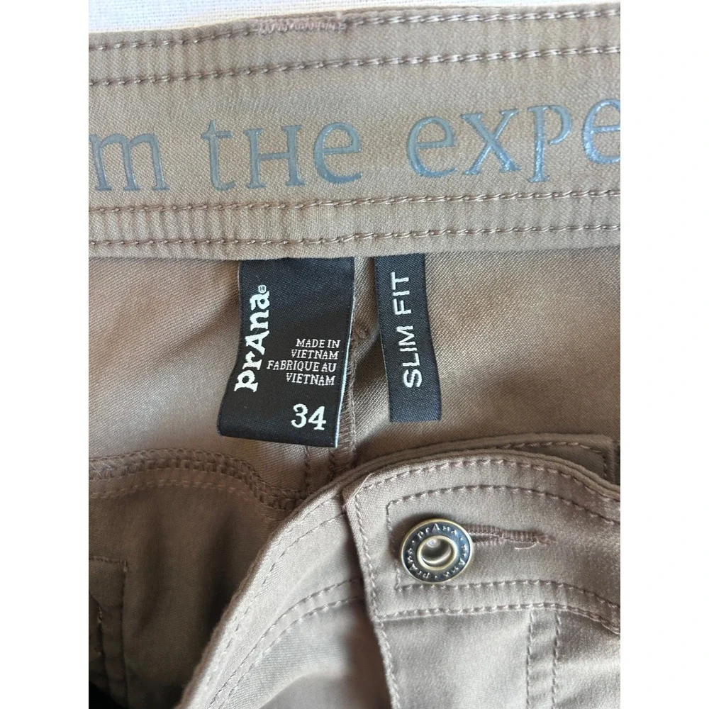 Prana Brion Hiking Outdoor Utility Pants in Brown SZ 34 - Picture 6 of 10